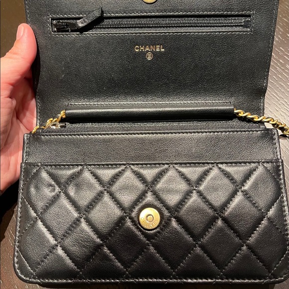 SOLD! Chanel Lambskin Infinity Wallet On Chain WOC - Picture 4 of 15